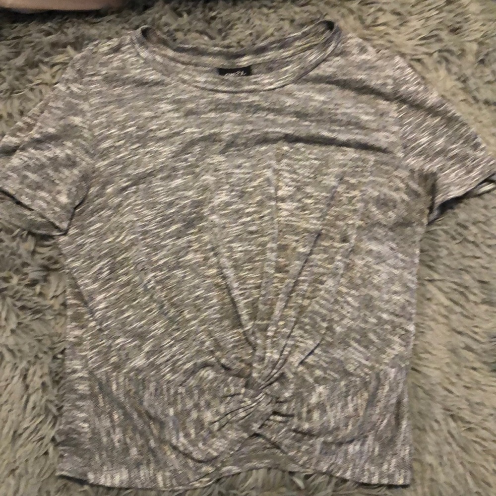 Grey crop top.